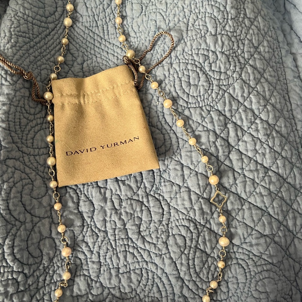 David Yurman necklace with pearls 40 inches long